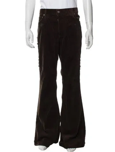 Pre-owned Cout De La Liberte Corduroy Pants In Brown