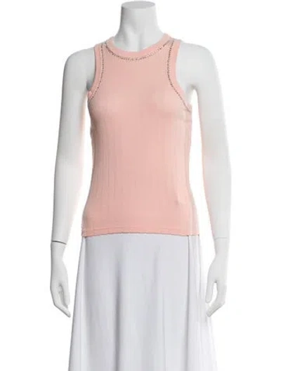 Pre-owned Cout De La Liberte Crew Neck Sleeveless Top W/ Tags In Pink