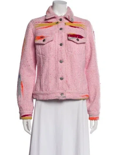 Pre-owned Cout De La Liberte Denim Jacket W/ Tags In Pink