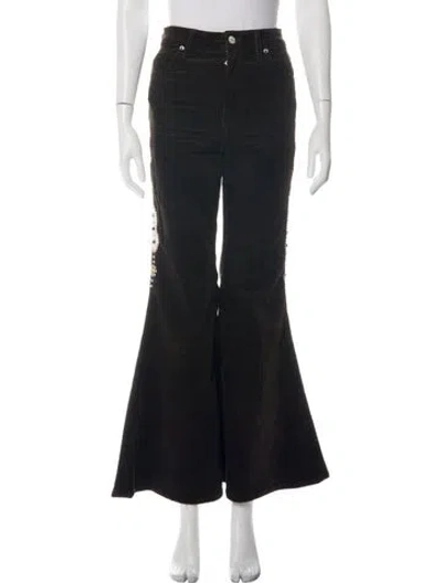 Pre-owned Cout De La Liberte Flared Pants In Black