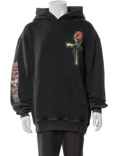 Pre-owned Cout De La Liberte Graphic Print Crew Neck Hoodie In Gray