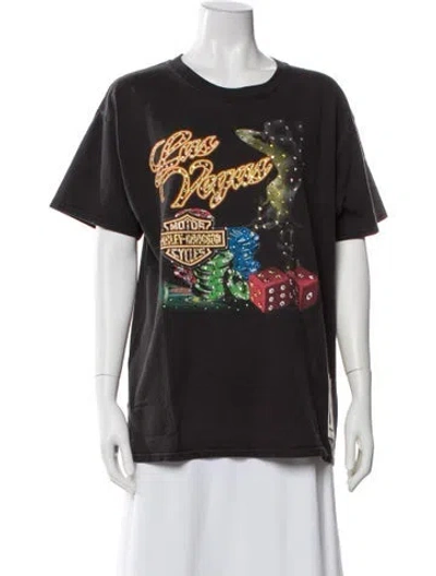 Pre-owned Cout De La Liberte Graphic Print Crew Neck T-shirt W/ Tags In Black