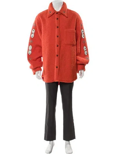 Pre-owned Cout De La Liberte Graphic Print Parka In Orange