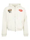 Cout De La Liberte Graphic-print Zip-up Hoodie In White