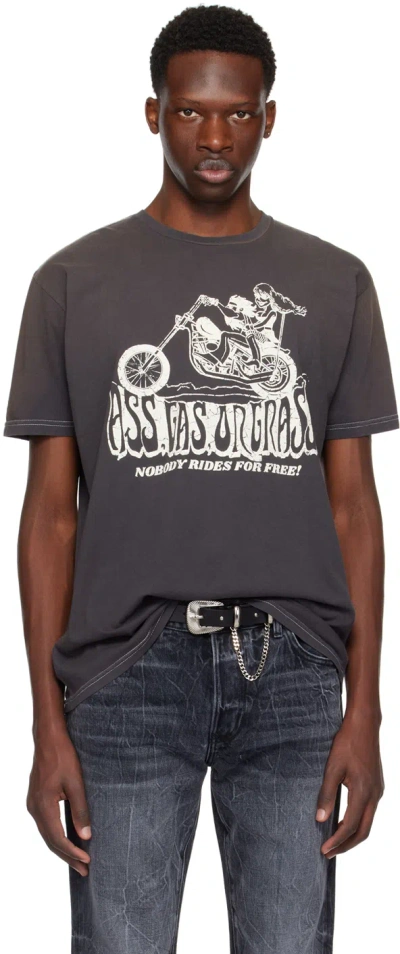 Cout De La Liberte Gray Freddie T-shirt In Coal