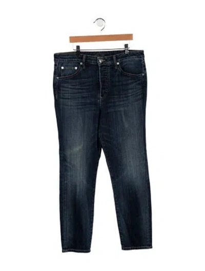 Pre-owned Cout De La Liberte High-rise Straight Leg Jeans In Blue