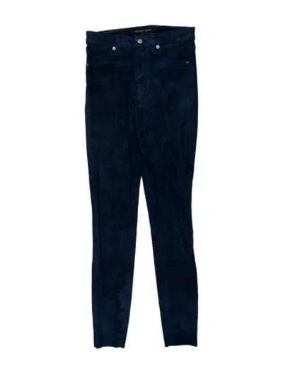 Pre-owned Cout De La Liberte Lambskin Skinny Leg Pants In Blue