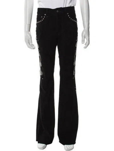 Pre-owned Cout De La Liberte Lambskin Sweatpants In Black