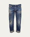 Cout De La Liberte Men's Bobby Freaky Studded Selvedge Jeans In Horne