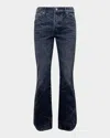 Cout De La Liberte Men's Crinkle Dyed Flare Jeans In Black