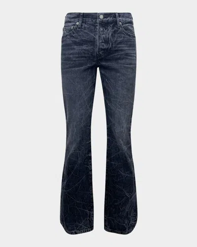 Cout De La Liberte Men's Crinkle Dyed Flare Jeans In Owens Wash