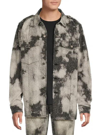 Cout De La Liberte Men's Ian Rigid Acid Wash Denim Jacket In Black