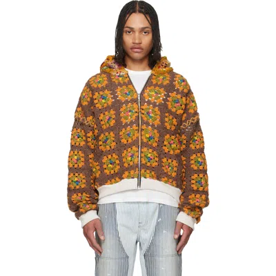 Cout De La Liberte Multicolor Lydia 'one Of A Kind' Square Flower Hoodie