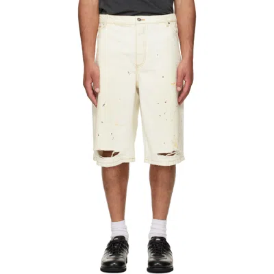 Cout De La Liberte Off-white Zander Twill Baggy Shorts