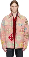 COUT DE LA LIBERTE PINK CHARLIE QUILTED BLANKET JACKET