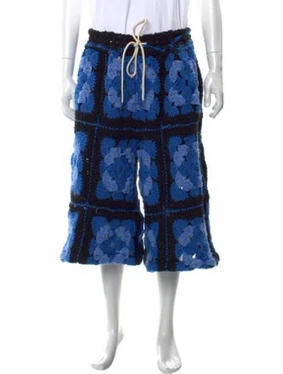 Pre-owned Cout De La Liberte Printed Jogger Shorts In Blue