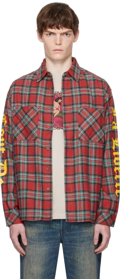 Cout De La Liberte Red & Green Brad Long Sleeve Shirt