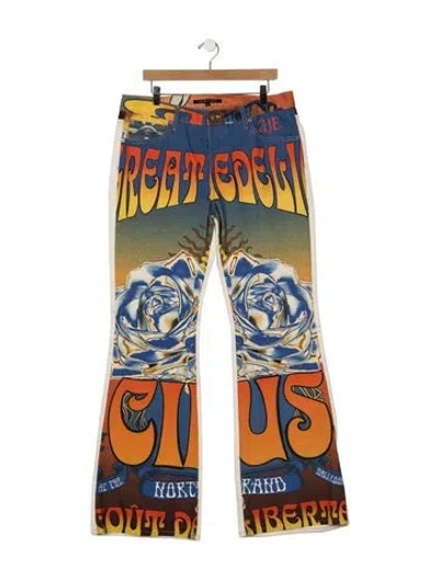 Pre-owned Cout De La Liberte Straight-leg Jeans In Blue