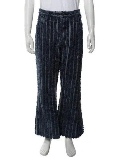 Pre-owned Cout De La Liberte Striped Pants W/ Tags In Blue