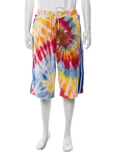 Pre-owned Cout De La Liberte Tie-dye Print Jogger Shorts W/ Tags In Multi