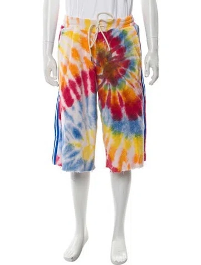Pre-owned Cout De La Liberte Tie-dye Print Jogger Shorts W/ Tags In Multi