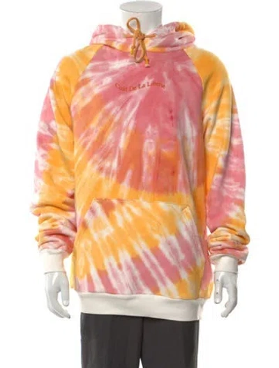 Pre-owned Cout De La Liberte Tie-dye Print Mock Neck Hoodie W/ Tags In Multi