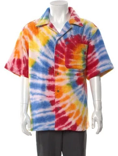 Pre-owned Cout De La Liberte Tie-dye Print Short Sleeve Shirt W/ Tags In Multi