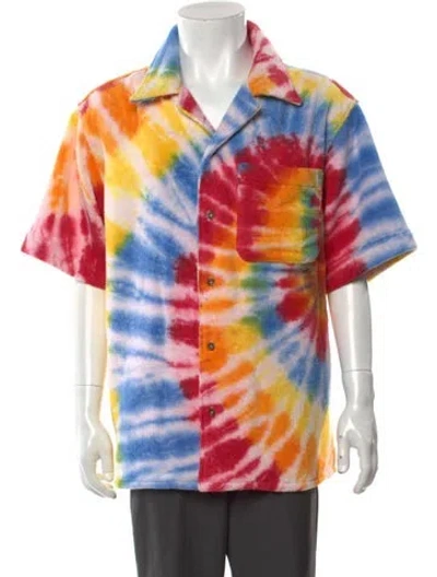 Pre-owned Cout De La Liberte Tie-dye Print Short Sleeve Shirt W/ Tags In Multi