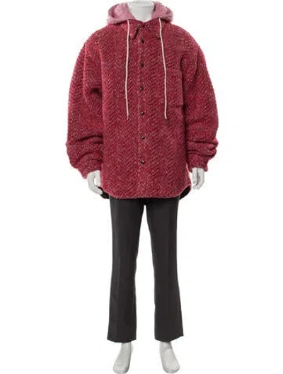 Pre-owned Cout De La Liberte Virgin Wool Parka W/ Tags In Red