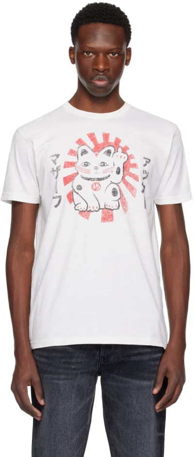 Cout De La Liberte White Freddie Happy Cat T-shirt In Whisper