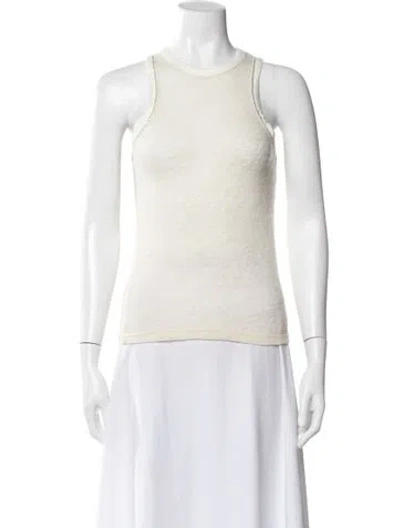 Pre-owned Cout De La Liberte Wool Crew Neck Top In Neutral