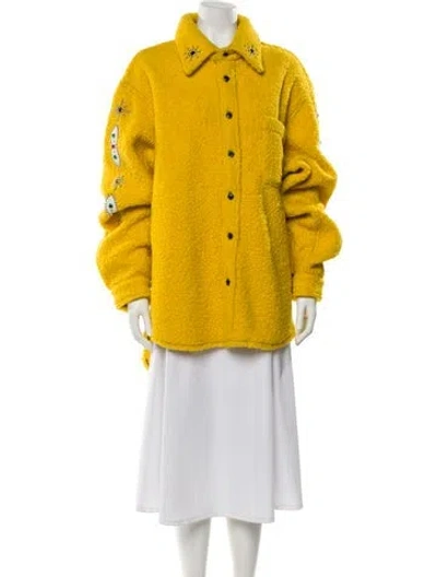 Pre-owned Cout De La Liberte Wool Jacket W/ Tags In Yellow