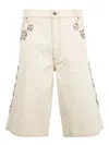 Cout De La Liberte Zander Embellished Twill Baggy Shorts In 中性色