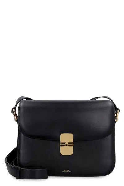 Coutr.com A. P.c. Grace Mini Bag - Leather Embossed In Crocodile Motif In Black