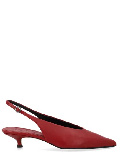 Coutr.com Aeyde Liz Mini Stud Leather Pumps In Red