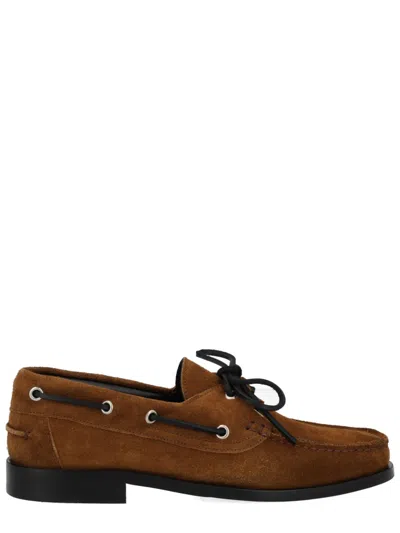 Coutr.com Aeyde Oscar Leather Flats In Brown