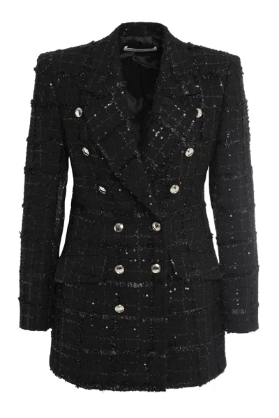 Coutr.com Alessandra Rich Elegant Double-breasted Jacket In Black