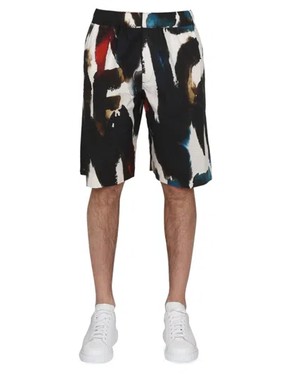 Coutr.com Alexander Mcqueen All Over Logo Shorts In Multi