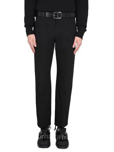 Coutr.com Alexander Mcqueen Drawstring-hem Cotton Trousers In Black