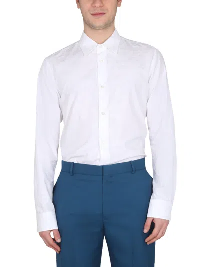 Coutr.com Alexander Mcqueen Logo-print Cotton Shirt In White