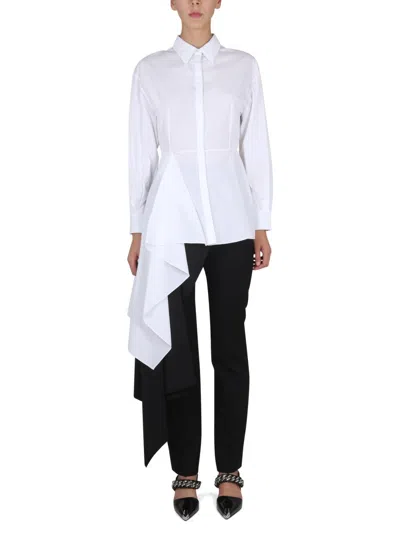 Coutr.com Alexander Mcqueen Long-sleeve Asymmetric Shirt In White