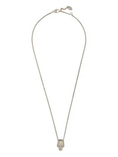 Coutr.com Alexander Mcqueen Men's Skull Necklace In Silver