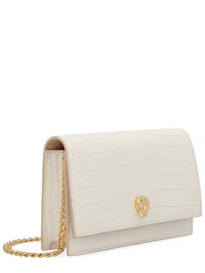 Coutr.com Alexander Mcqueen Skull Small Leather Crossbody Bag In White