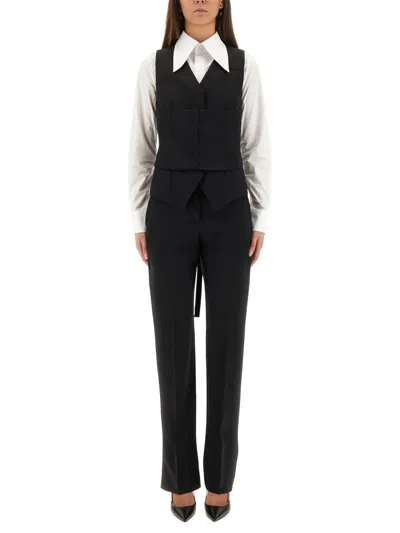 Coutr.com Alexander Mcqueen Tie Waist Vest In Black