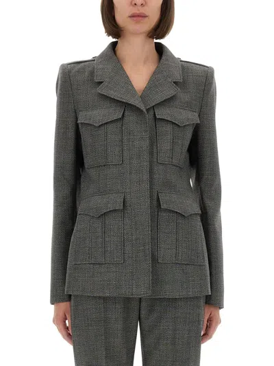 Coutr.com Alexander Mcqueen Uniform-style Jacket In Gray