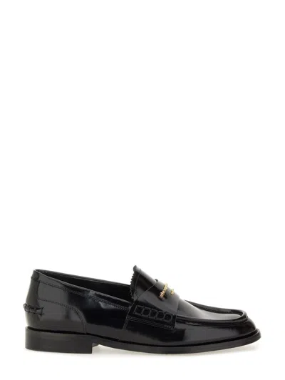 Coutr.com Alexander Wang Carter Logo Leather Loafer In Black