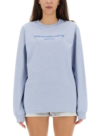 Coutr.com Alexander Wang Logo Sweatshirt In Blue
