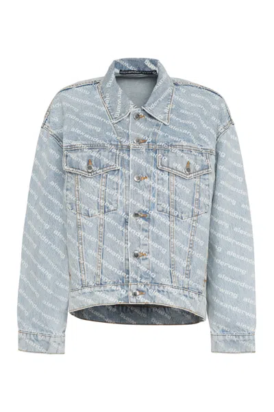 Coutr.com Alexander Wang Printed Denim Jacket In Blue