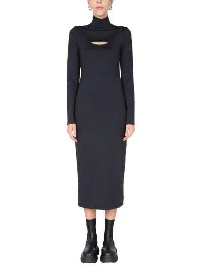 Coutr.com Ambush Cut-out Mid-length Dress In Black