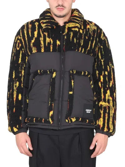 Coutr.com Ambush Faux-shearling Quilted Jacket In Yellow